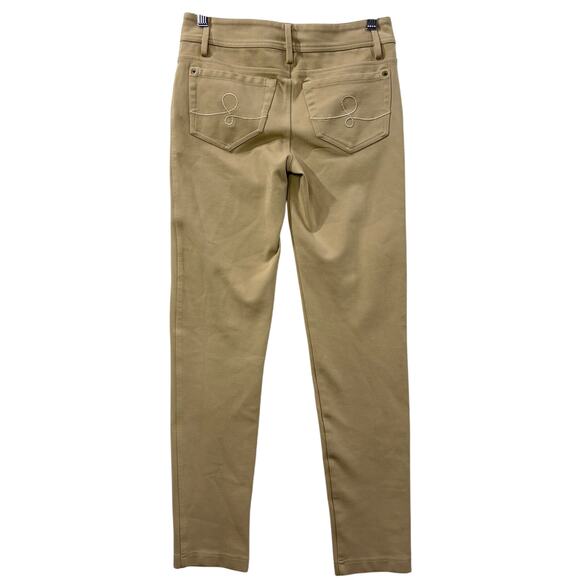 Lilly Pulitzer Size 2 Worth Skinny Pants Tan Ponte Stretch Classic Minimalist - Picture 2 of 16